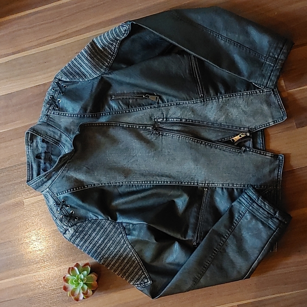 🖤Oxygen Collections Leather/Denim Jacket🖤
